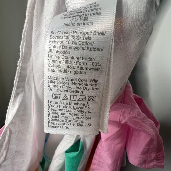 J. Crew Rainbow Stripe Midi Shirt Dress Size 4 - Picture 3 of 8